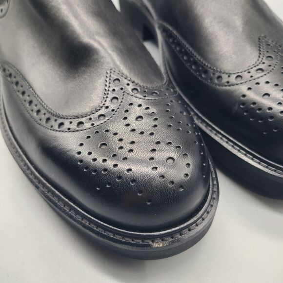ECCO Metropole Oslo Mens black Leather Chelsea Boots wingtip brogue 13-13.5 NEW - Picture 4 of 12